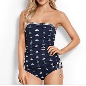 Tommy Bahama Sailboat Bandeau One Piece Swimsuit 8